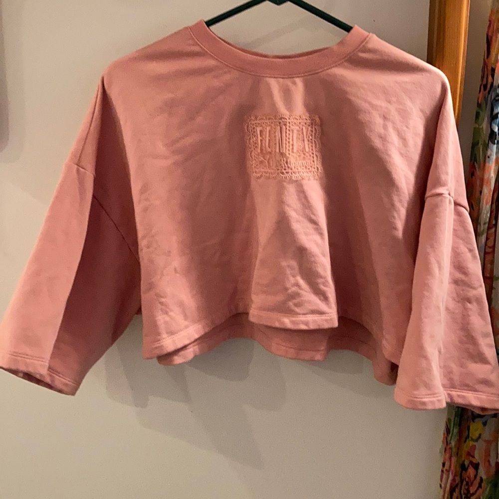 Puma by Rihanna Pink Cropped T-Shirt